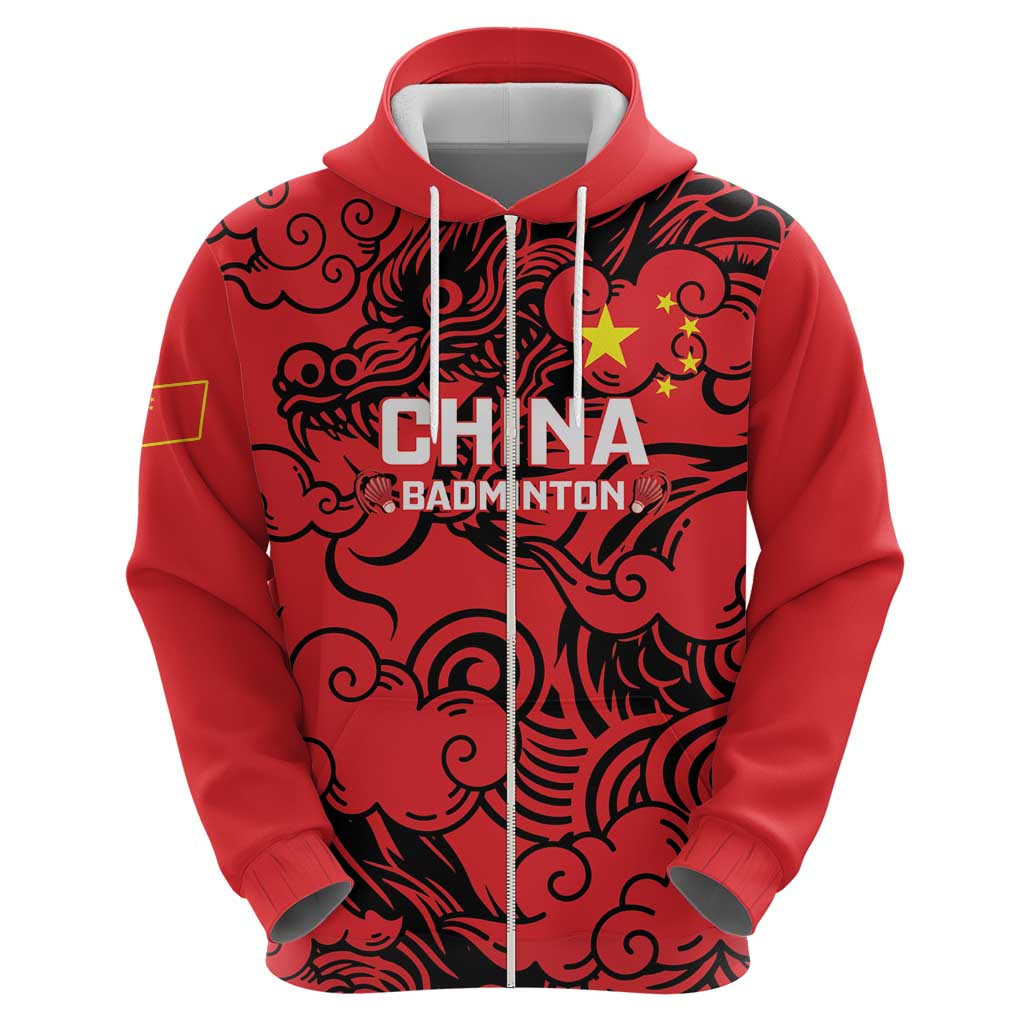 Personalised China Badminton Hoodie 2024 Chinese Dragon Version LT14