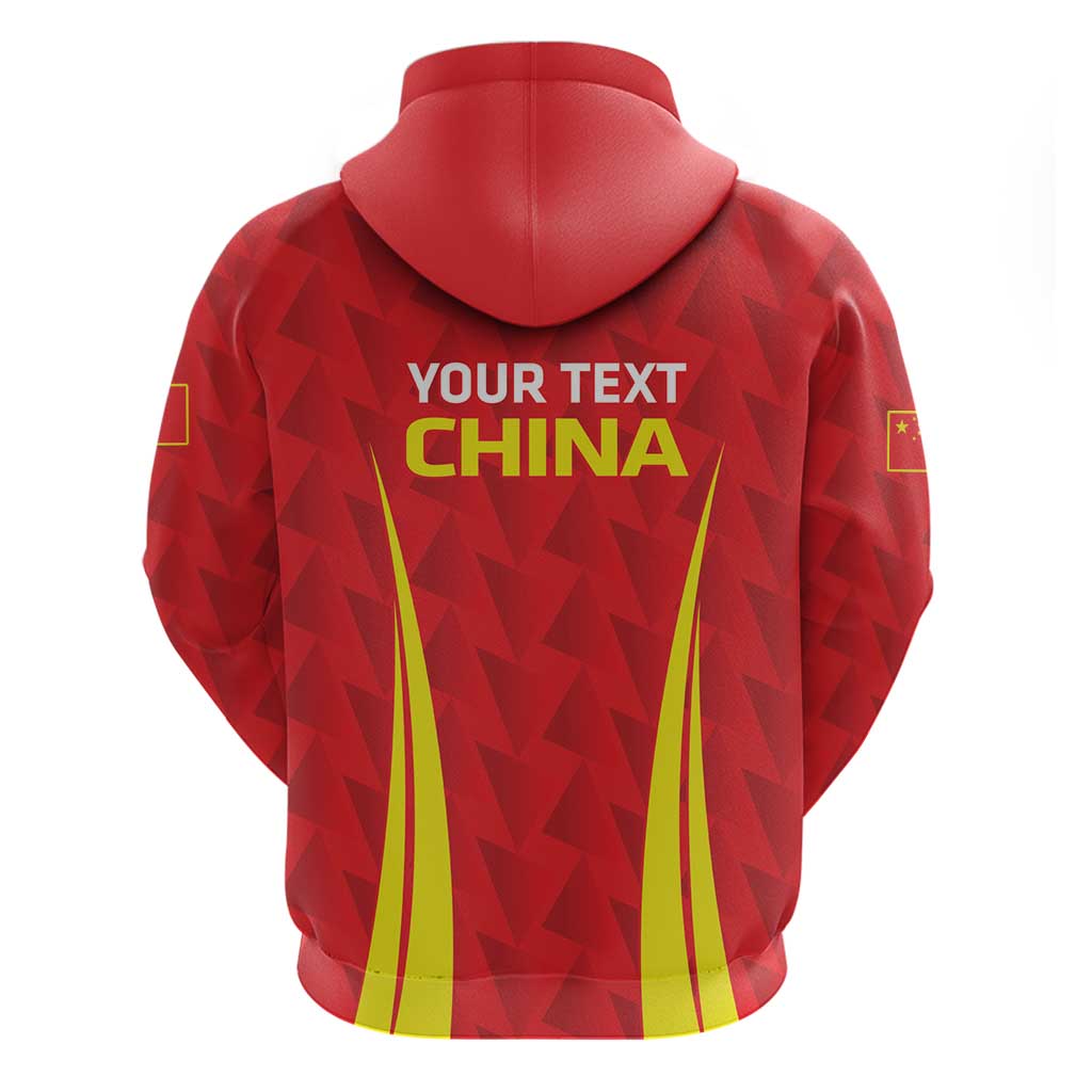 Personalised China Badminton Hoodie 2024 Sporty Red Version LT14