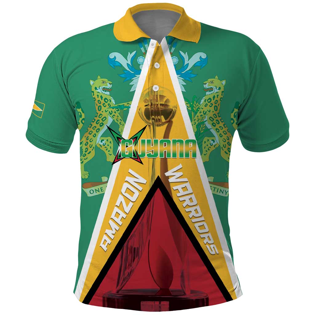 Custom Guyana Cricket Amazon Warriors Polo Shirt Flag Style LT14