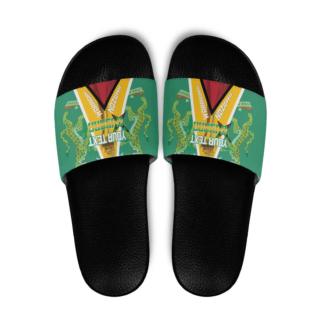 Custom Guyana Cricket Amazon Warriors Slide Sandals Flag Style LT14