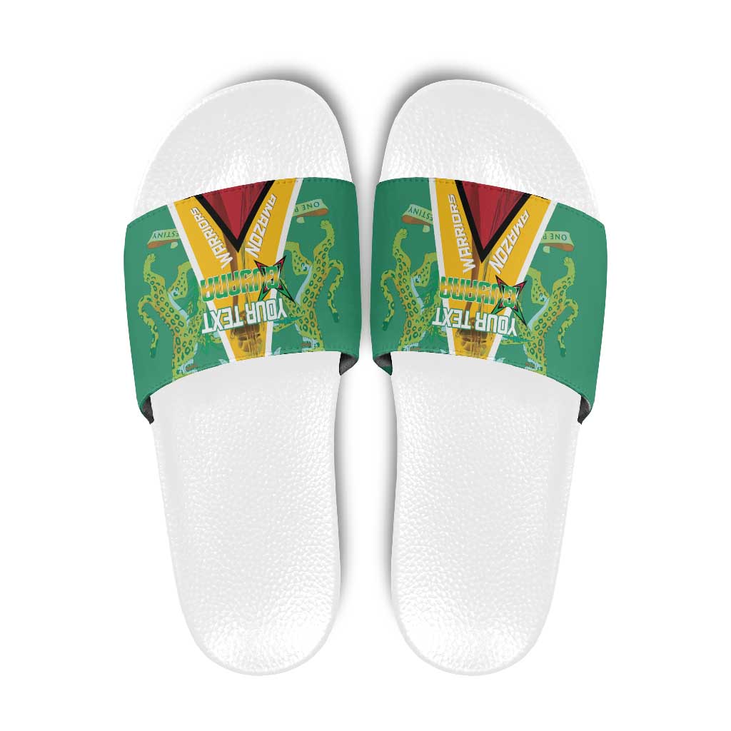 Custom Guyana Cricket Amazon Warriors Slide Sandals Flag Style LT14
