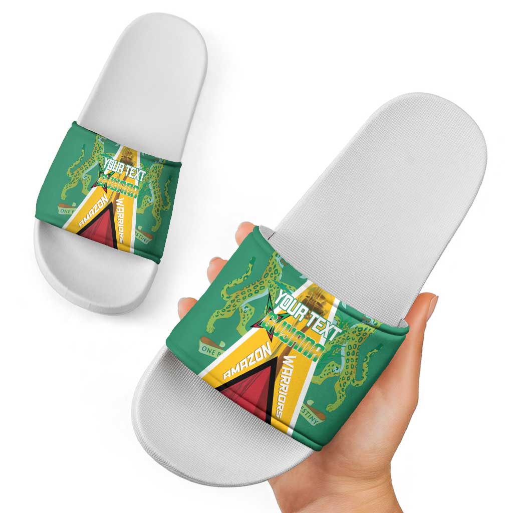 Custom Guyana Cricket Amazon Warriors Slide Sandals Flag Style LT14
