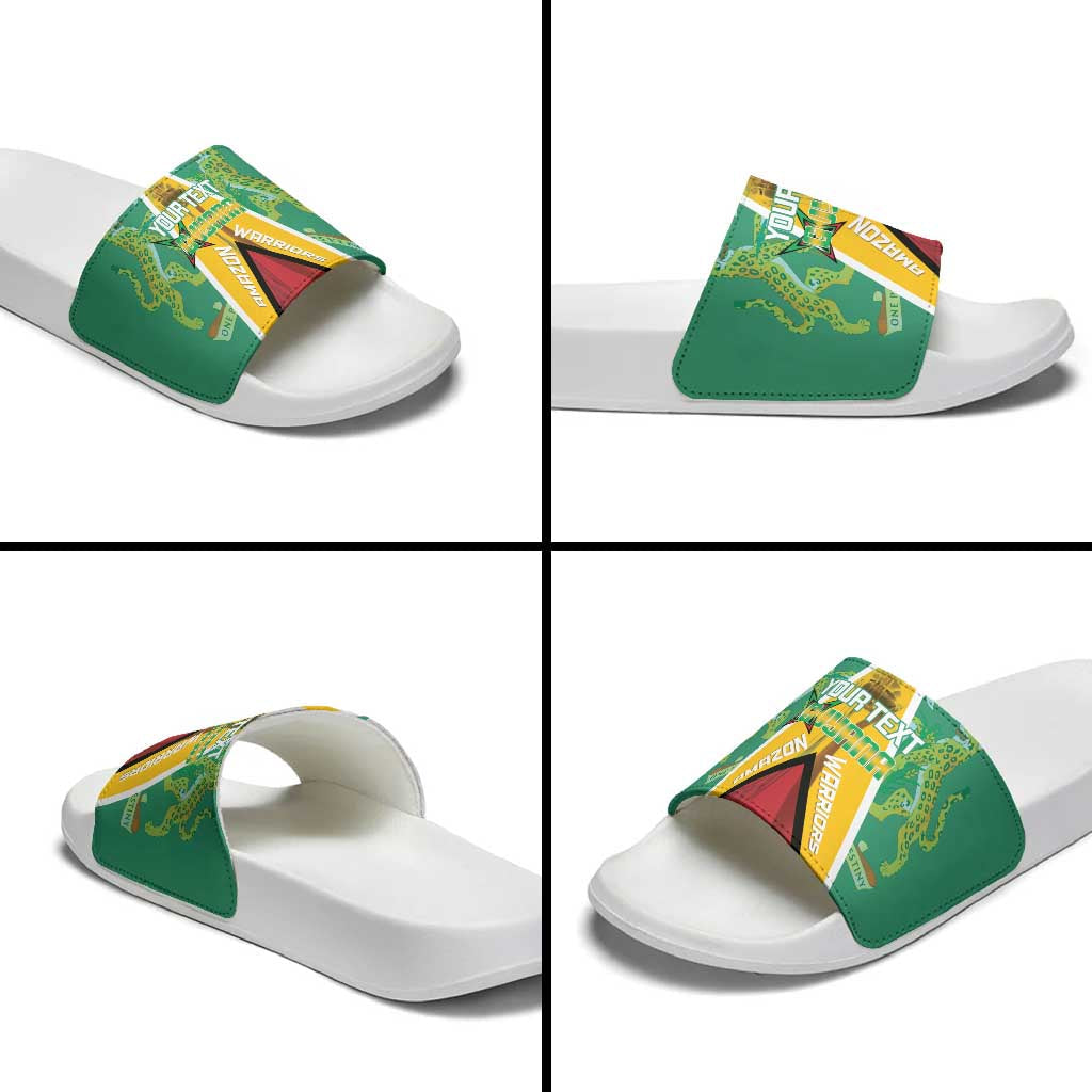 Custom Guyana Cricket Amazon Warriors Slide Sandals Flag Style LT14