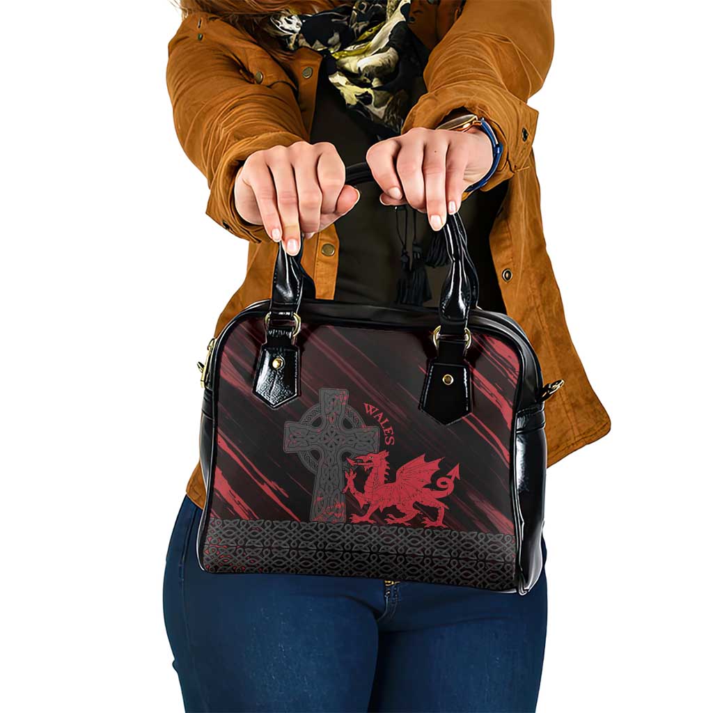 Wales Shoulder Handbag Celtic Cross Welsh Red Dragon LT14