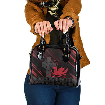Wales Shoulder Handbag Celtic Cross Welsh Red Dragon LT14