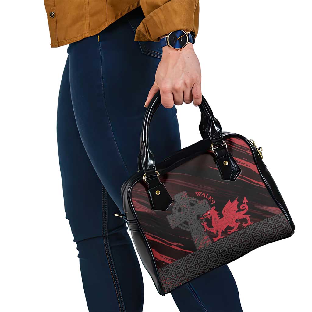 Wales Shoulder Handbag Celtic Cross Welsh Red Dragon LT14
