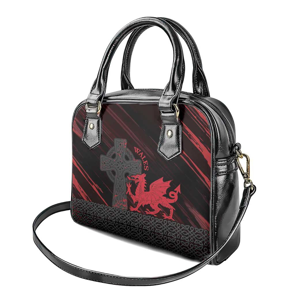 Wales Shoulder Handbag Celtic Cross Welsh Red Dragon LT14