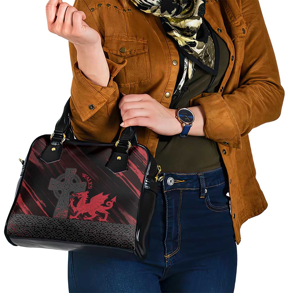 Wales Shoulder Handbag Celtic Cross Welsh Red Dragon LT14