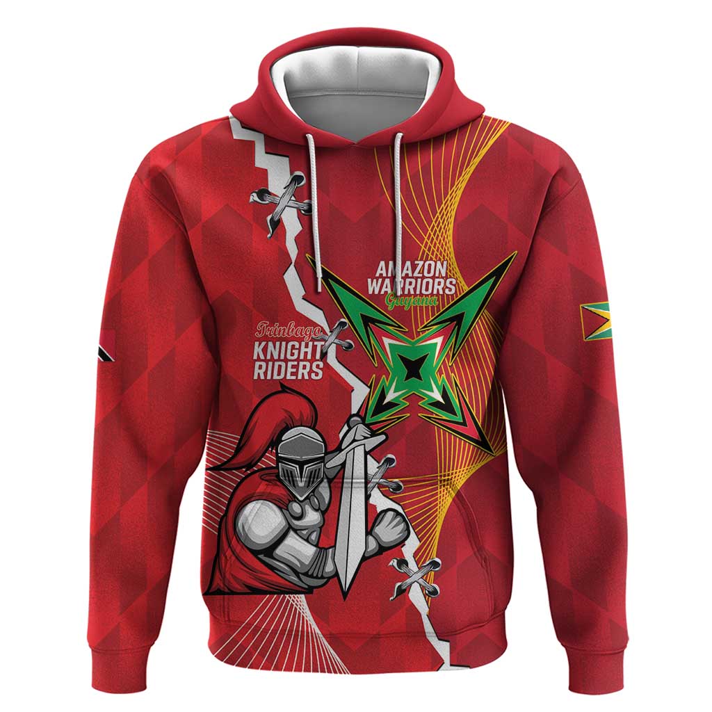 Guyana and Trinbago Cricket Custom Hoodie Amazon Warriors Knight Riders Together LT14