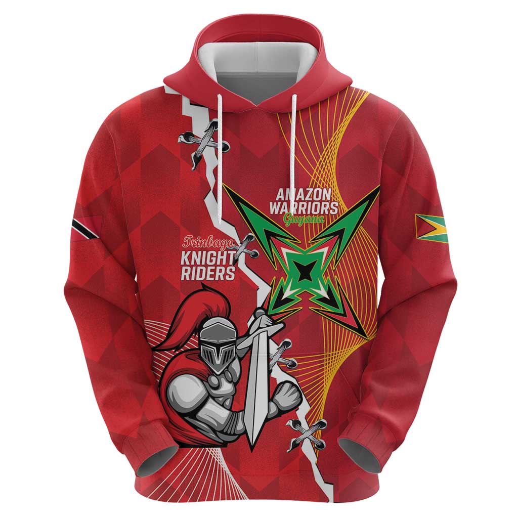 Guyana and Trinbago Cricket Custom Hoodie Amazon Warriors Knight Riders Together LT14