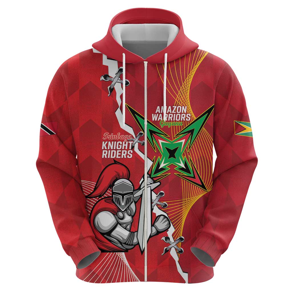 Guyana and Trinbago Cricket Custom Hoodie Amazon Warriors Knight Riders Together LT14