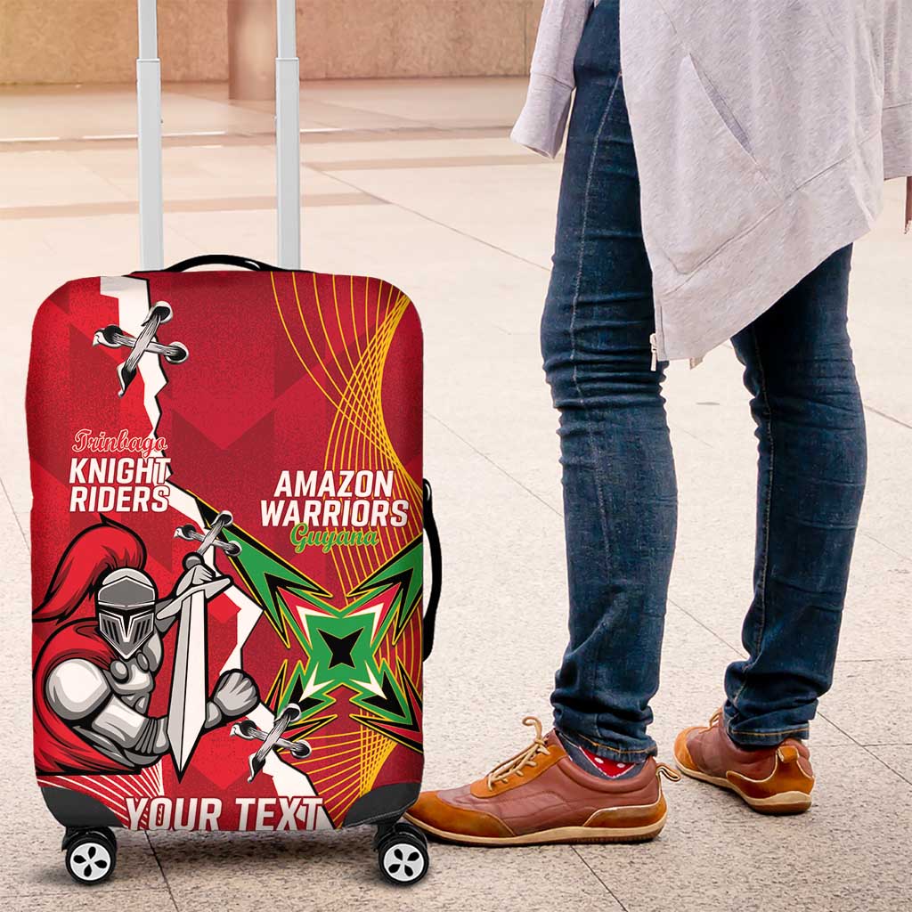 Guyana and Trinbago Cricket Custom Luggage Cover Amazon Warriors Knight Riders Together LT14
