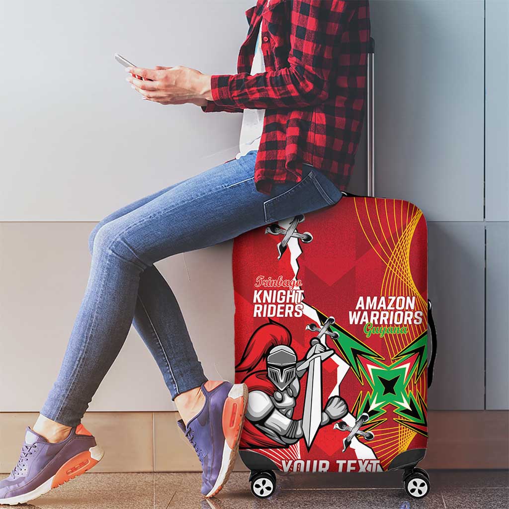 Guyana and Trinbago Cricket Custom Luggage Cover Amazon Warriors Knight Riders Together LT14