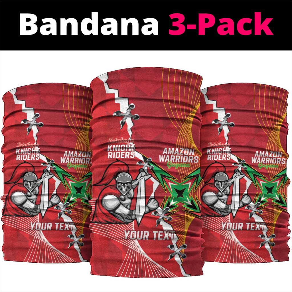 Guyana and Trinbago Cricket Custom Neck Gaiter Amazon Warriors Knight Riders Together LT14