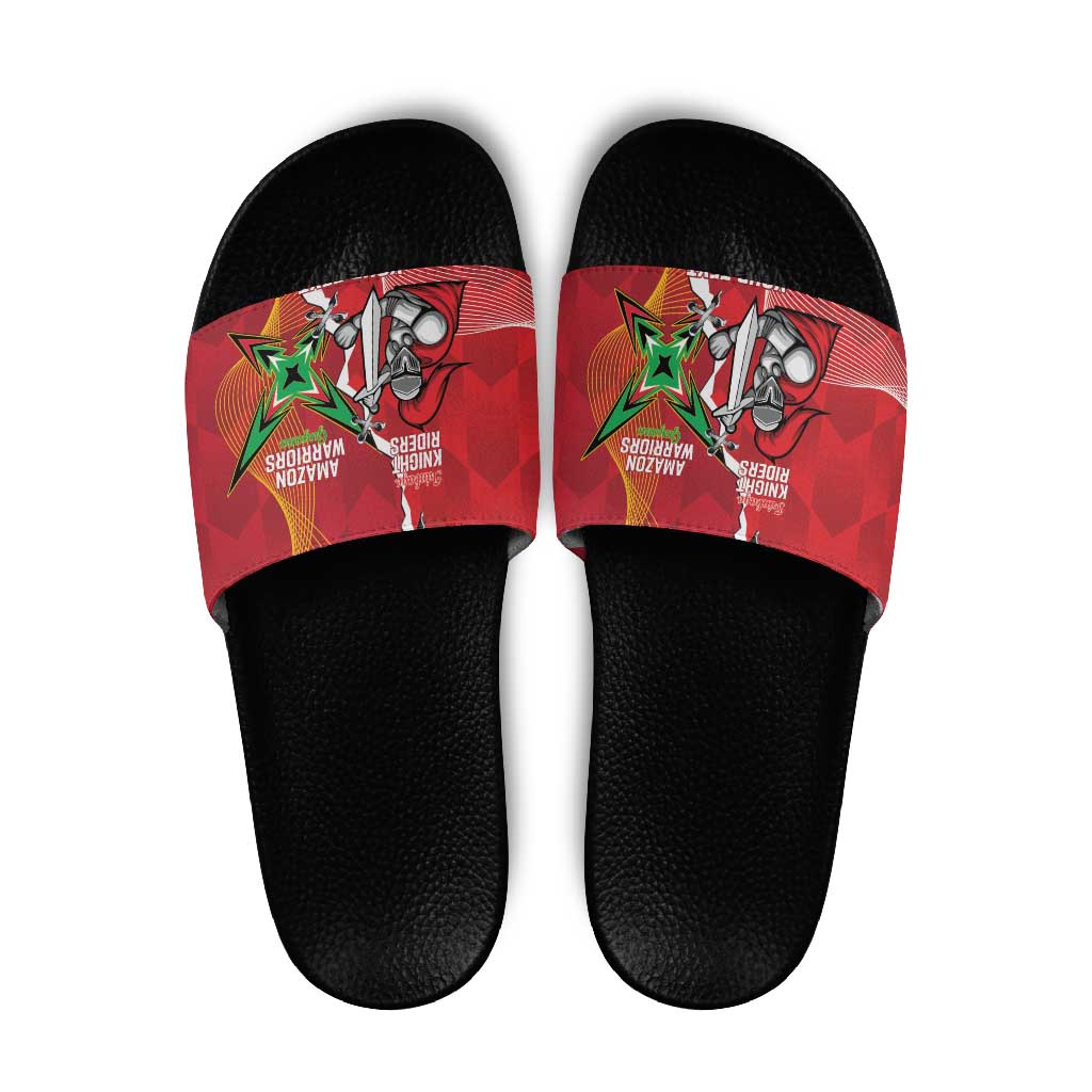 Guyana and Trinbago Cricket Custom Slide Sandals Amazon Warriors Knight Riders Together LT14