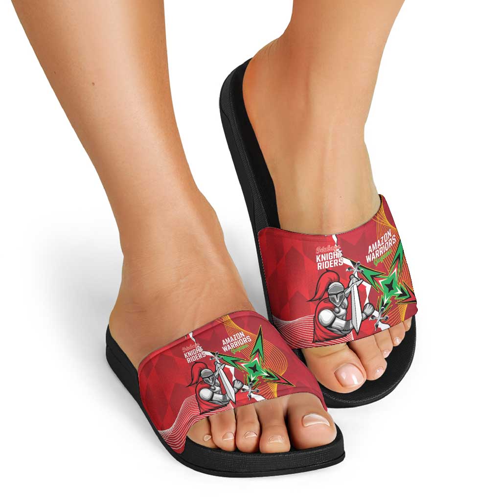 Guyana and Trinbago Cricket Custom Slide Sandals Amazon Warriors Knight Riders Together LT14