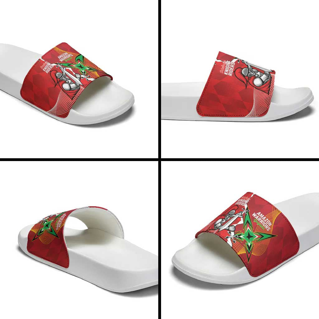 Guyana and Trinbago Cricket Custom Slide Sandals Amazon Warriors Knight Riders Together LT14