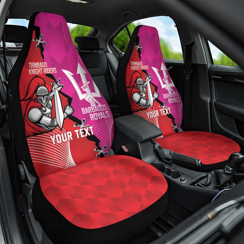 Barbados and Trinbago Cricket Personalized Car Seat Cover Royals Knight Riders Together LT14