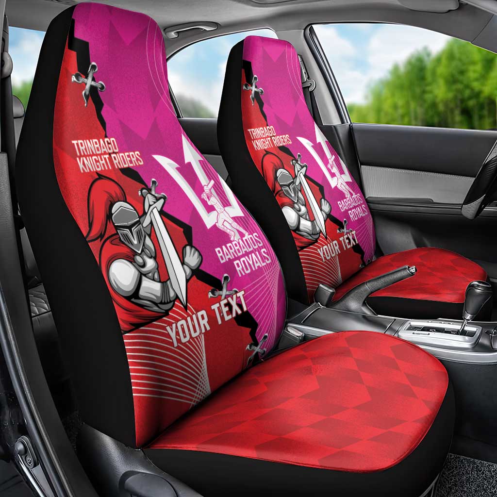 Barbados and Trinbago Cricket Personalized Car Seat Cover Royals Knight Riders Together LT14
