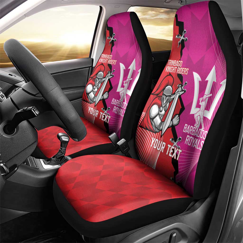 Barbados and Trinbago Cricket Personalized Car Seat Cover Royals Knight Riders Together LT14