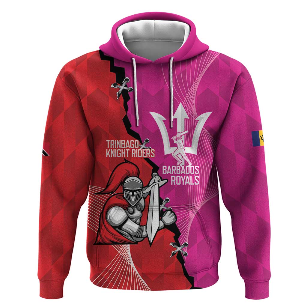 Barbados and Trinbago Cricket Personalized Hoodie Royals Knight Riders Together LT14