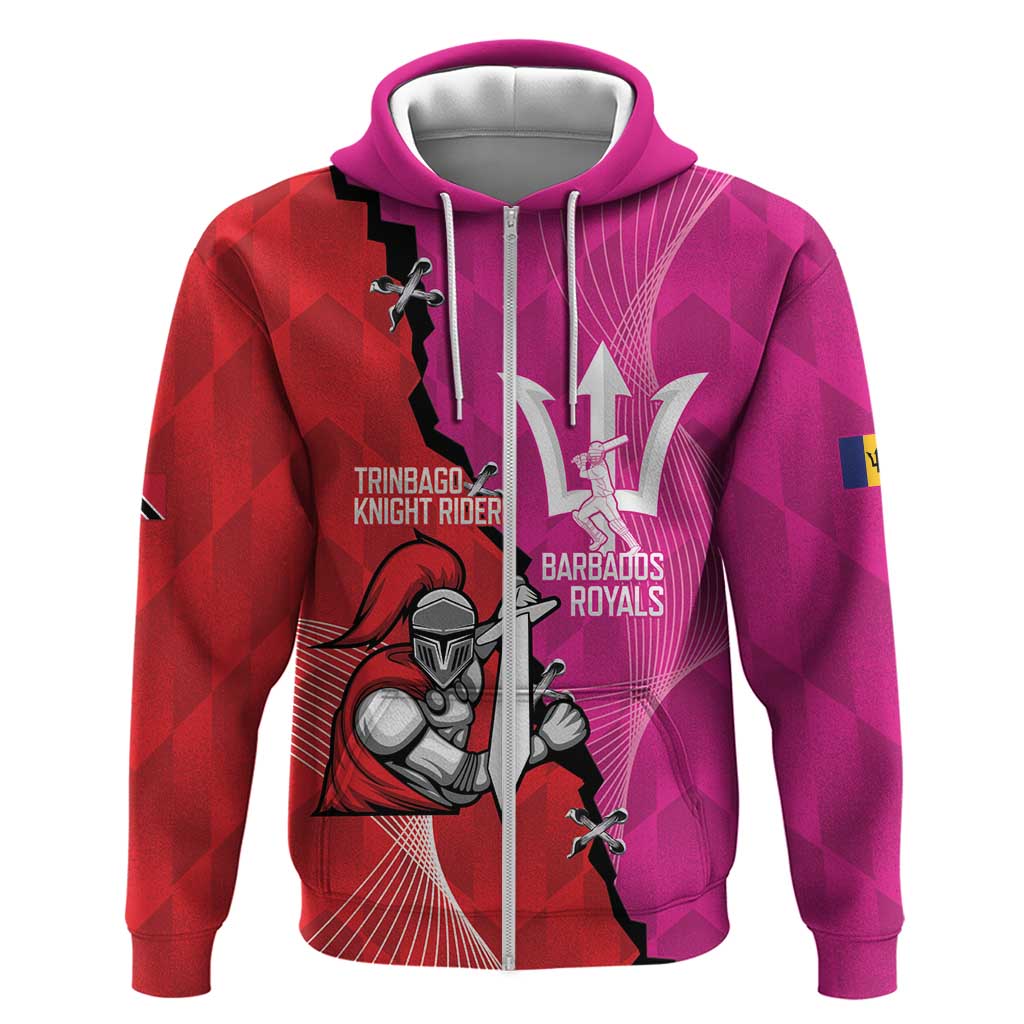 Barbados and Trinbago Cricket Personalized Hoodie Royals Knight Riders Together LT14
