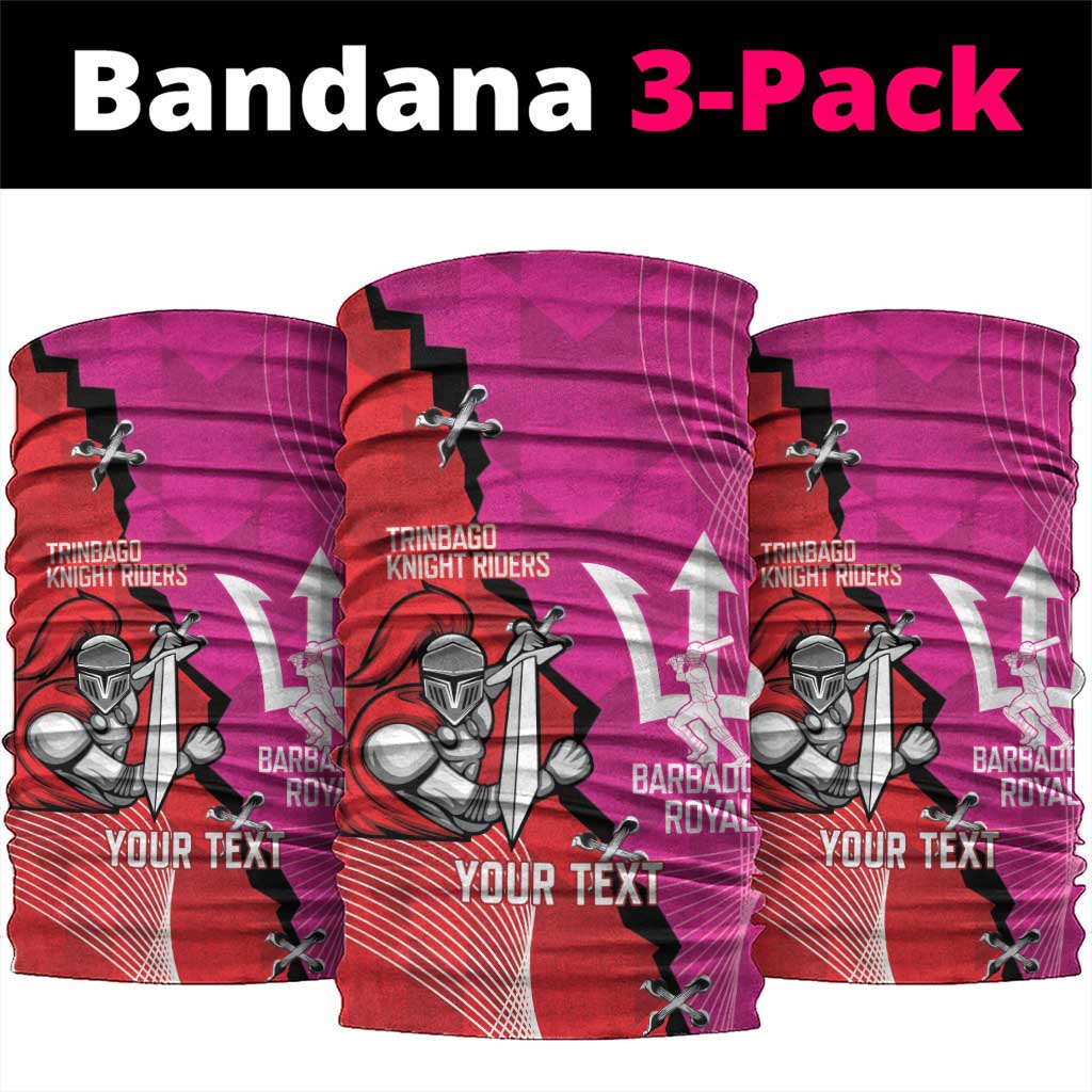 Barbados and Trinbago Cricket Personalized Neck Gaiter Royals Knight Riders Together LT14