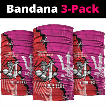 Barbados and Trinbago Cricket Personalized Neck Gaiter Royals Knight Riders Together LT14