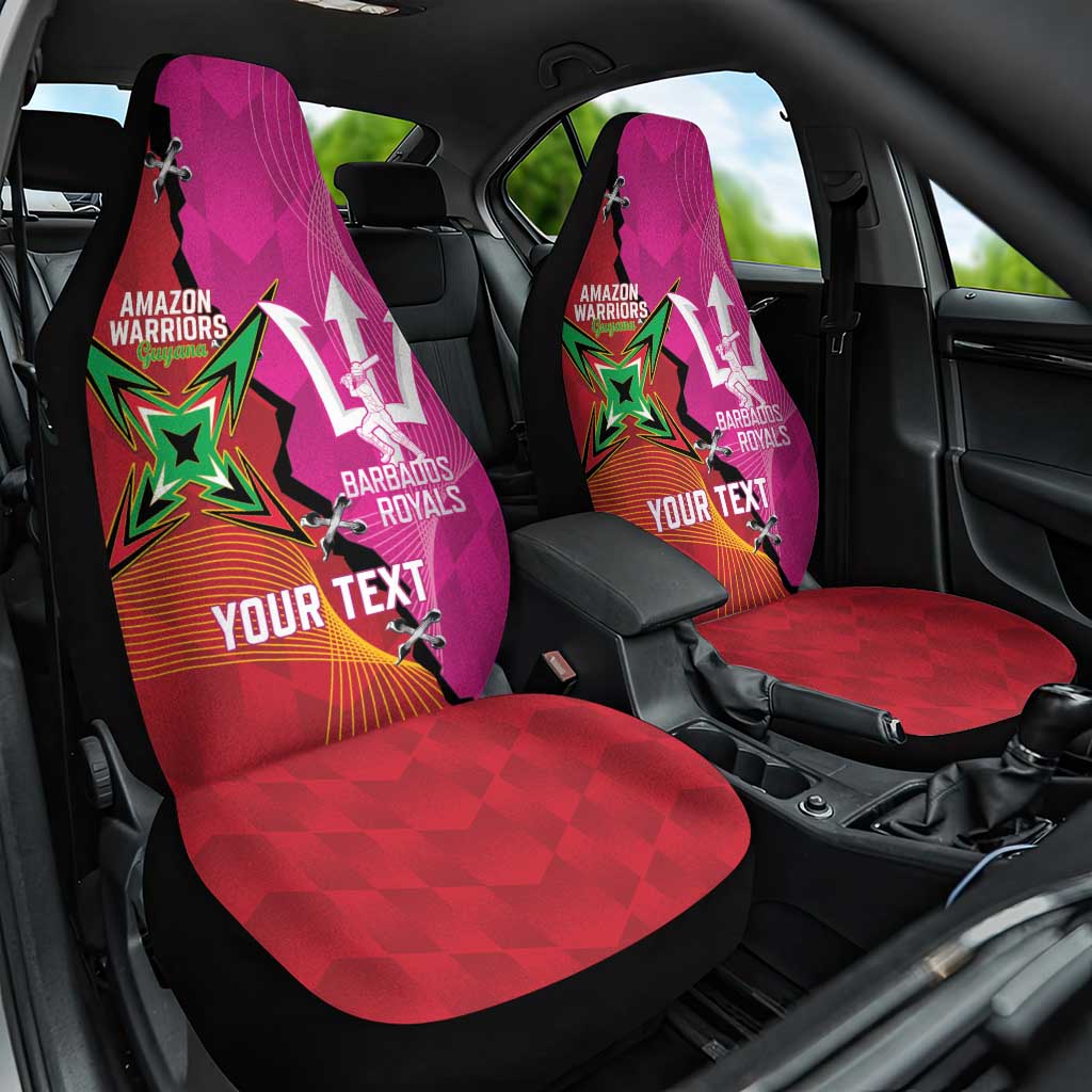 Barbados and Guyana Cricket Personalized Car Seat Cover Royals Amazon Warriors Together LT14