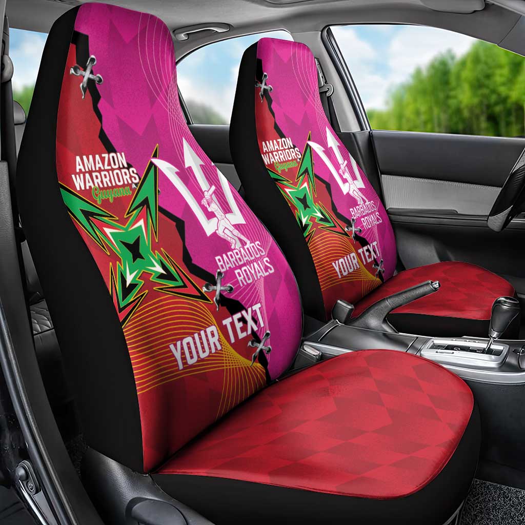 Barbados and Guyana Cricket Personalized Car Seat Cover Royals Amazon Warriors Together LT14