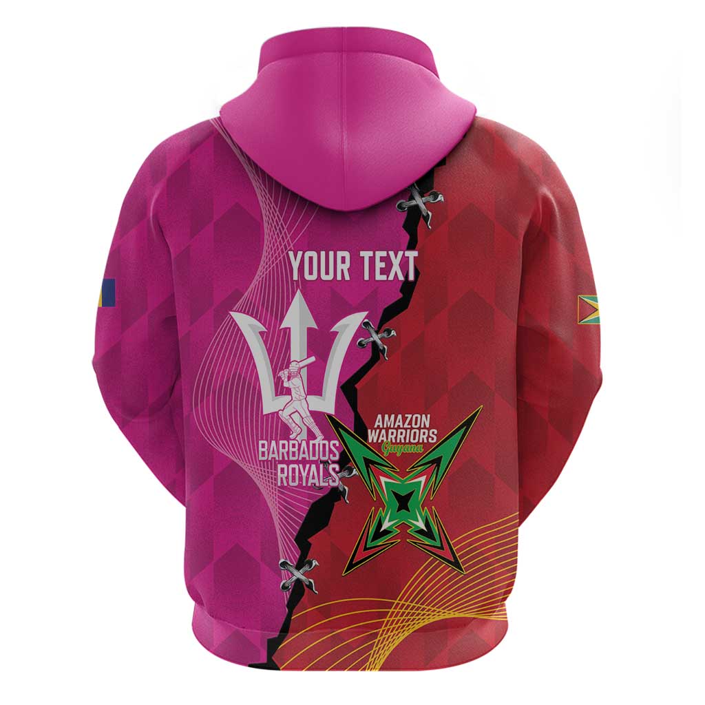 Barbados and Guyana Cricket Personalized Hoodie Royals Amazon Warriors Together LT14