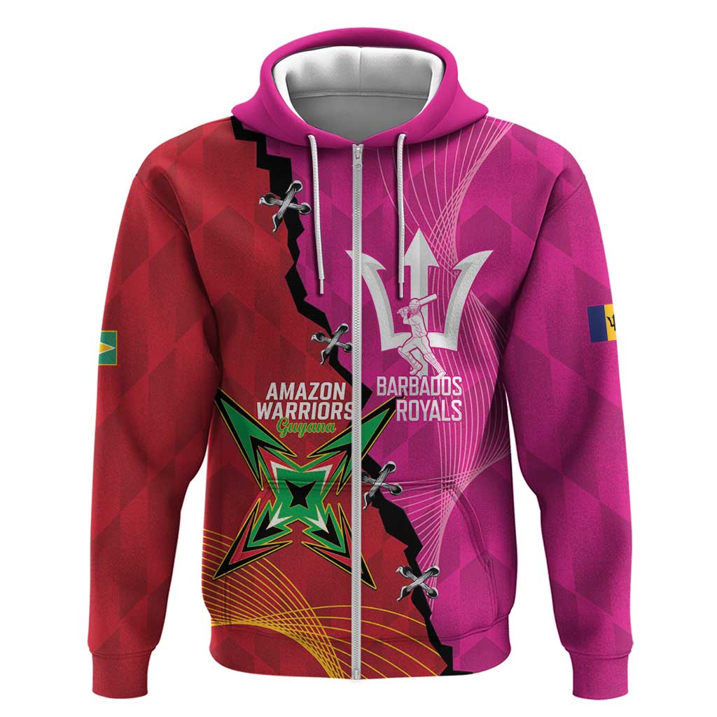 Barbados and Guyana Cricket Personalized Hoodie Royals Amazon Warriors Together LT14