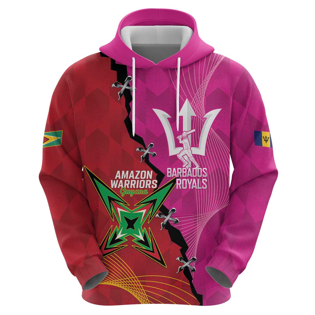 Barbados and Guyana Cricket Personalized Hoodie Royals Amazon Warriors Together LT14