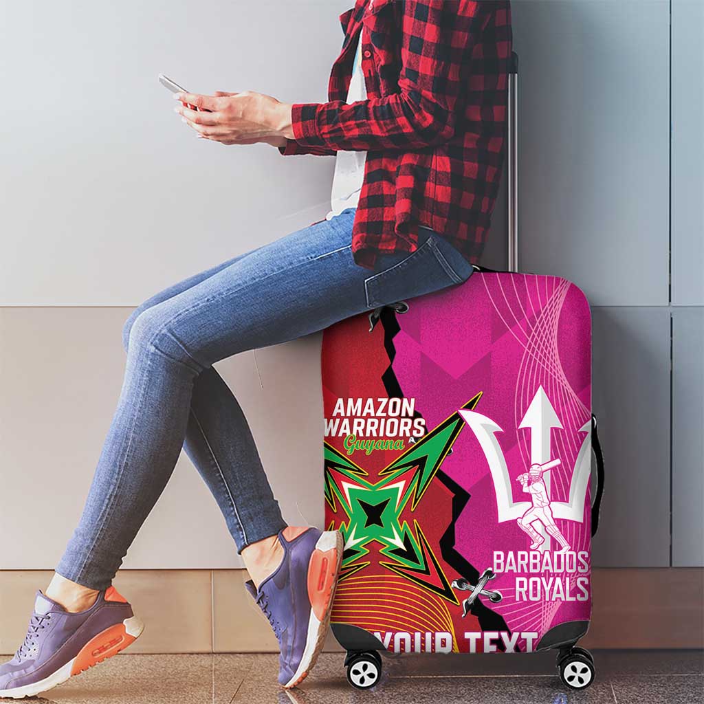 Barbados and Guyana Cricket Personalized Luggage Cover Royals Amazon Warriors Together LT14