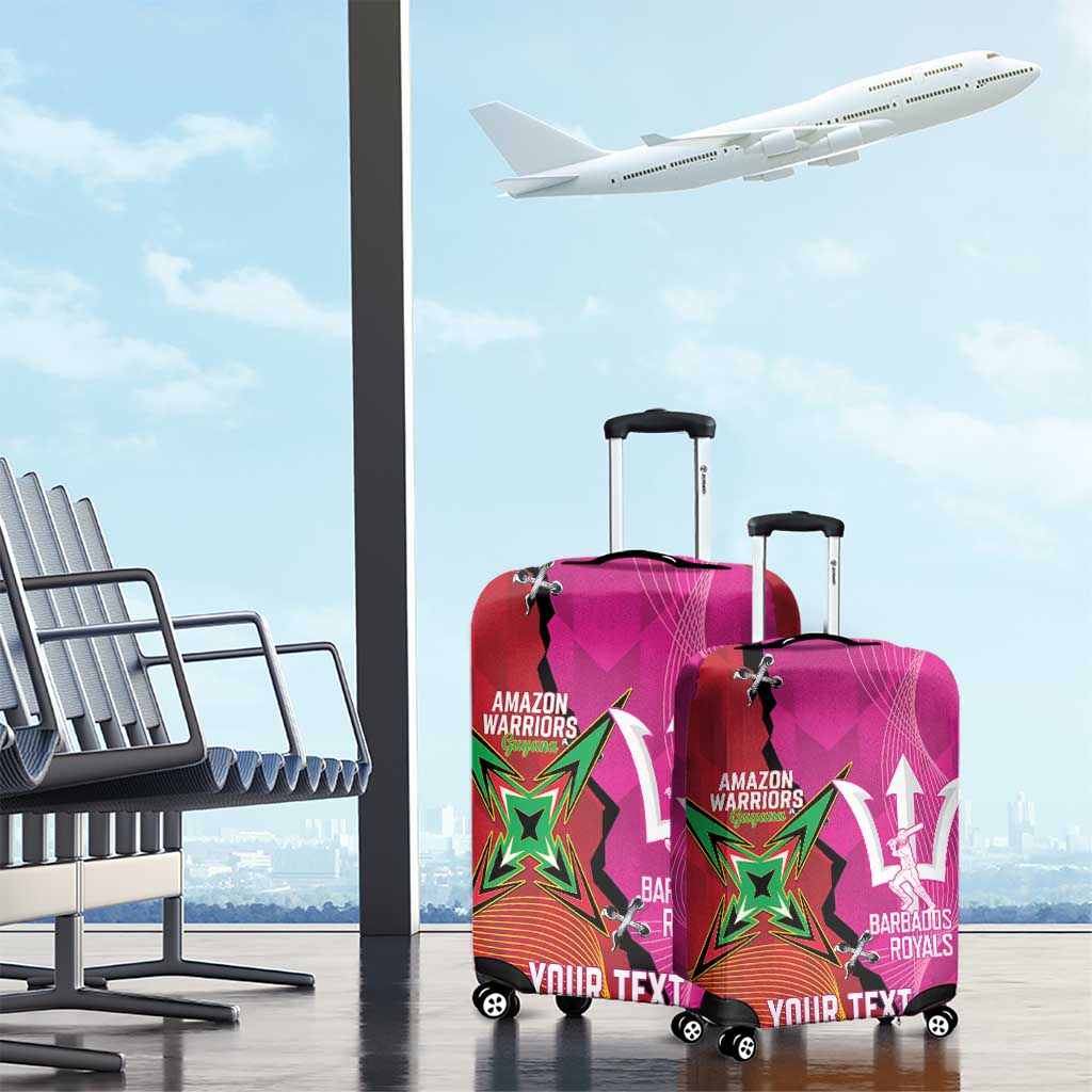 Barbados and Guyana Cricket Personalized Luggage Cover Royals Amazon Warriors Together LT14