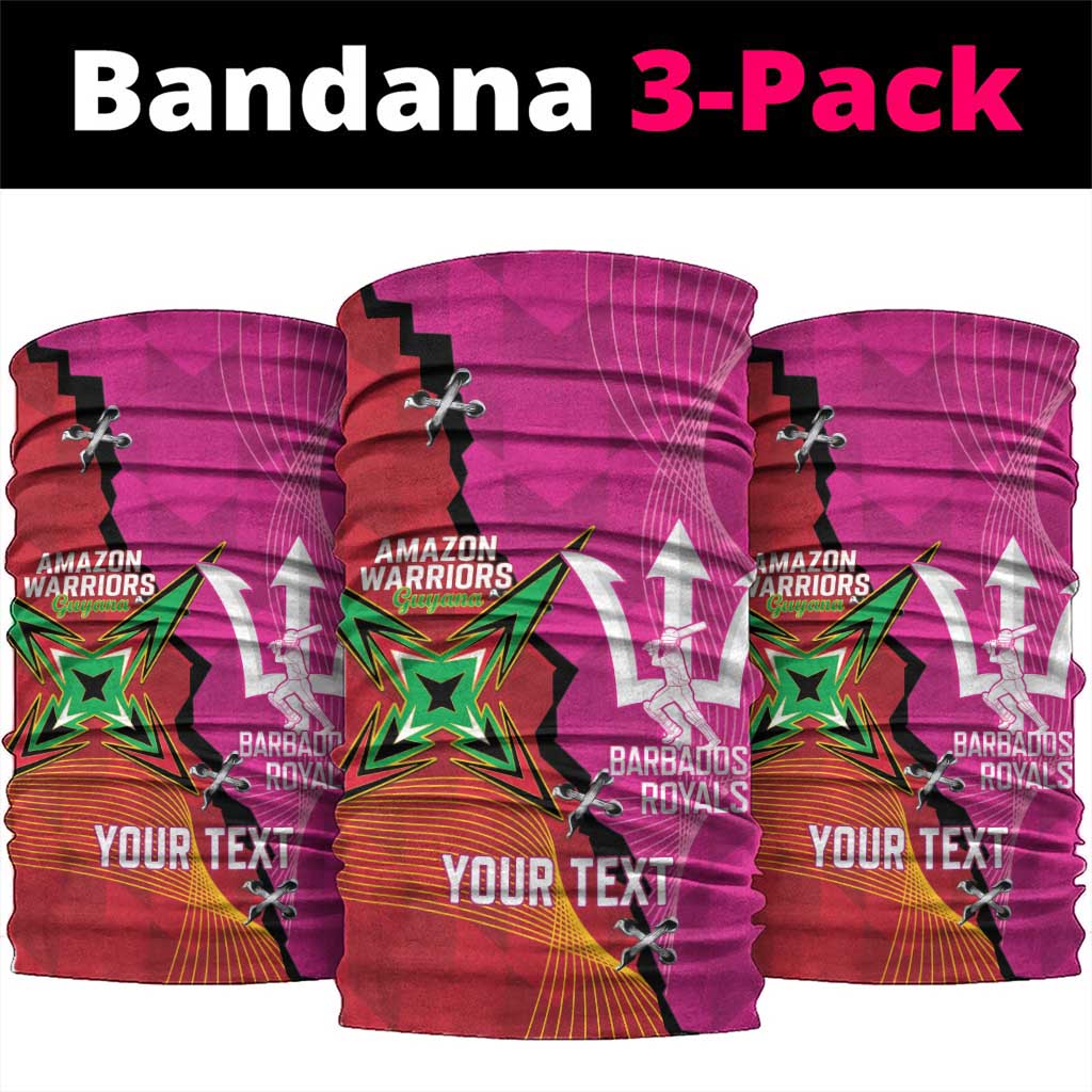 Barbados and Guyana Cricket Personalized Neck Gaiter Royals Amazon Warriors Together LT14