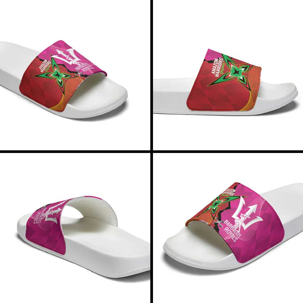 Barbados and Guyana Cricket Personalized Slide Sandals Royals Amazon Warriors Together LT14