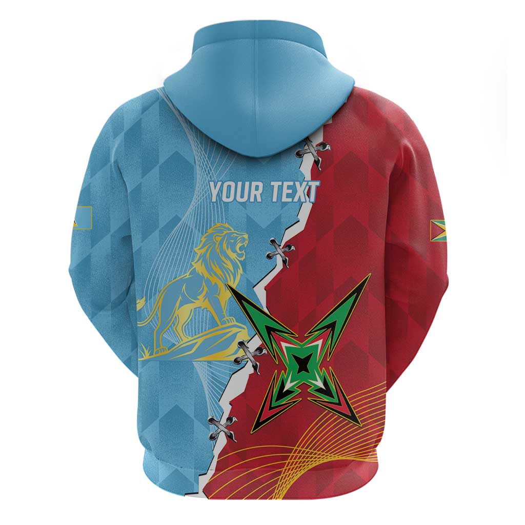 Saint Lucia and Guyana Cricket Personalized Hoodie Kings Amazon Warriors Together LT14