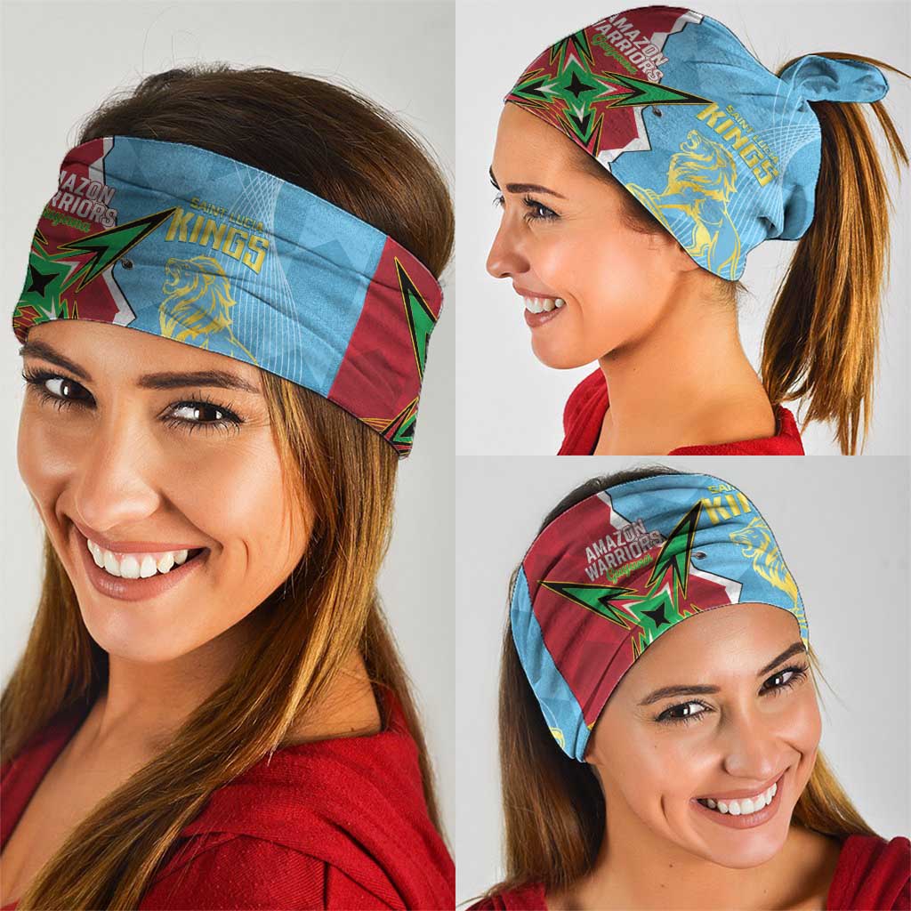 Saint Lucia and Guyana Cricket Personalized Neck Gaiter Kings Amazon Warriors Together LT14