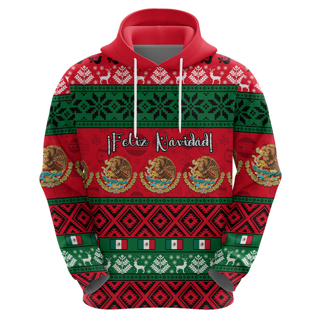 Personalised Mexico Christmas Hoodie Feliz Navidad Mexican Pattern LT14