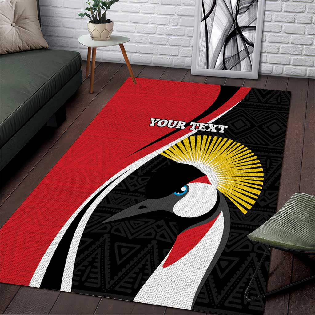 Afro Uganda Rugby Custom Area Rug Go Cranes - African Pattern LT14
