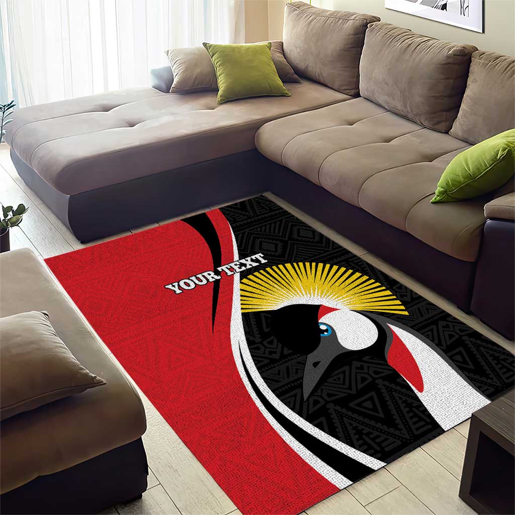 Afro Uganda Rugby Custom Area Rug Go Cranes - African Pattern LT14