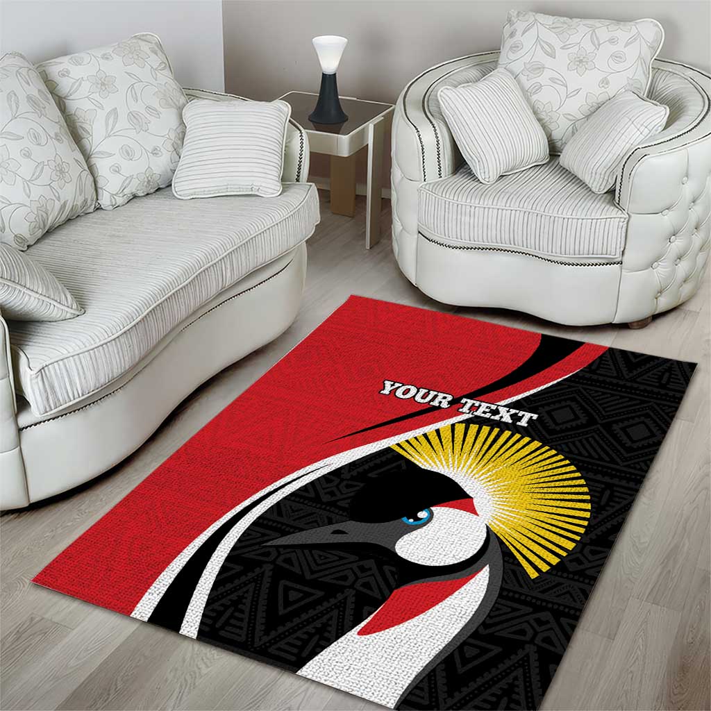 Afro Uganda Rugby Custom Area Rug Go Cranes - African Pattern LT14