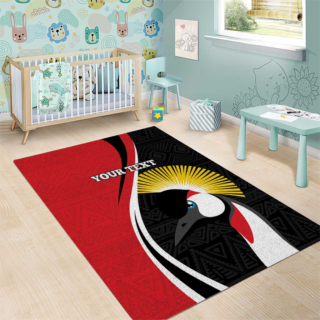 Afro Uganda Rugby Custom Area Rug Go Cranes - African Pattern LT14
