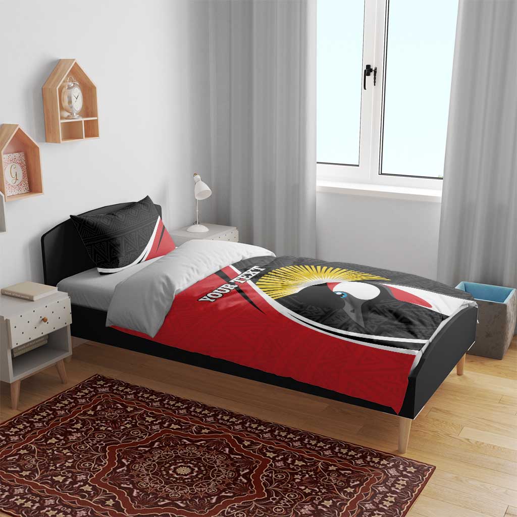Afro Uganda Rugby Custom Bedding Set Go Cranes - African Pattern LT14