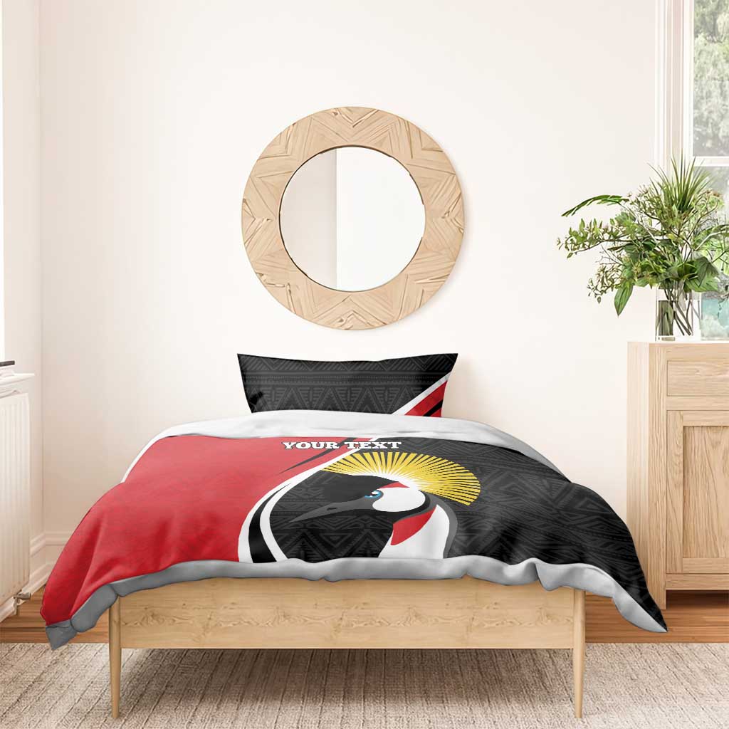 Afro Uganda Rugby Custom Bedding Set Go Cranes - African Pattern LT14