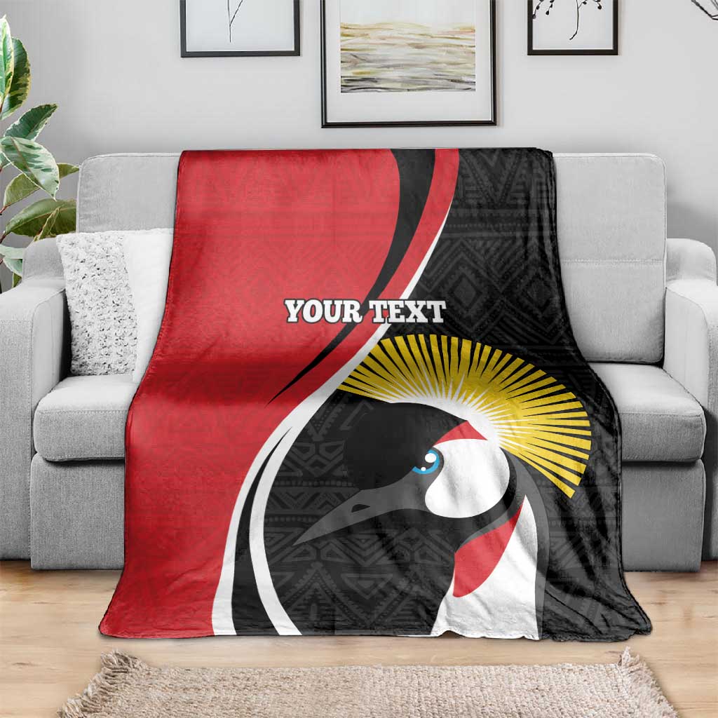 Afro Uganda Rugby Custom Blanket Go Cranes - African Pattern LT14