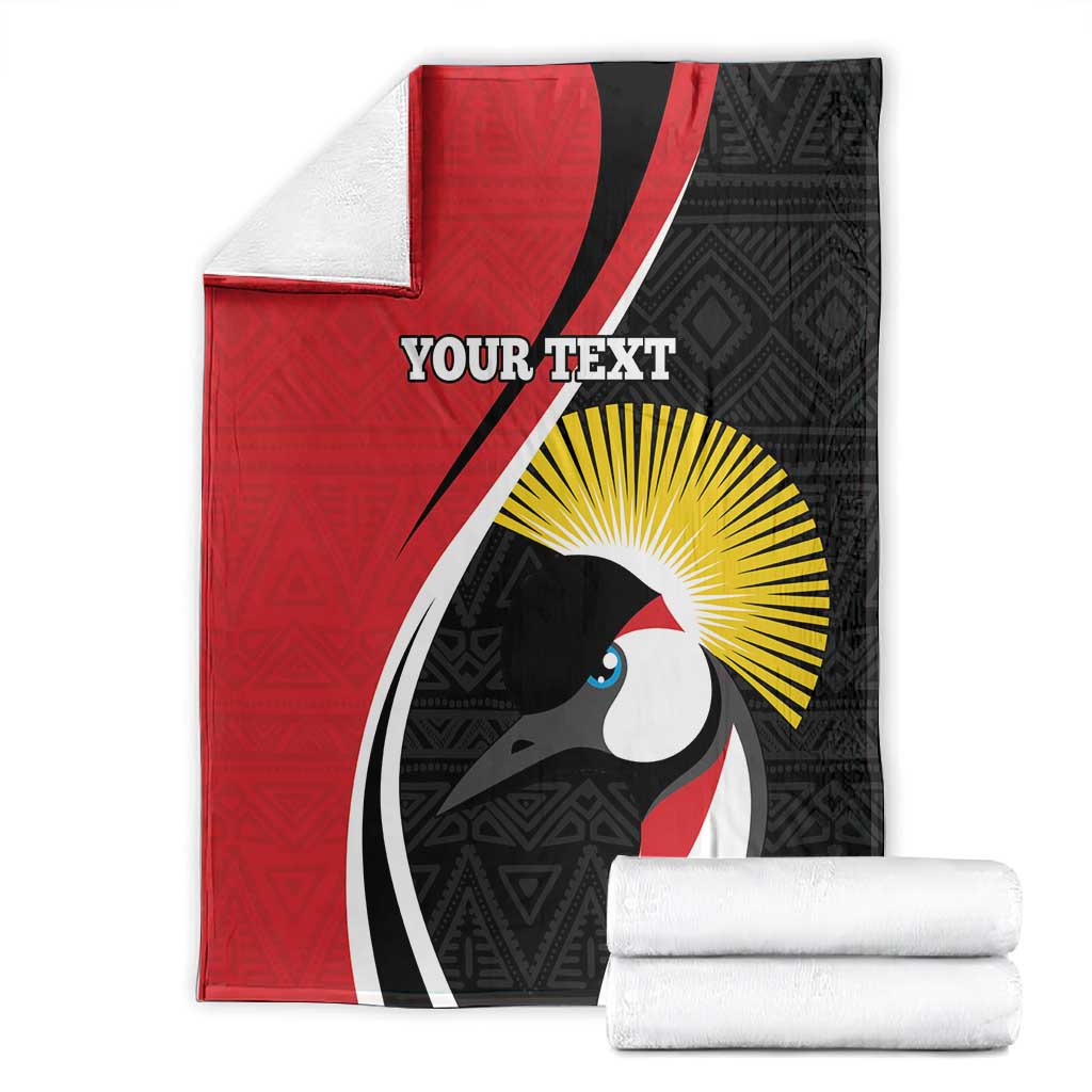 Afro Uganda Rugby Custom Blanket Go Cranes - African Pattern LT14