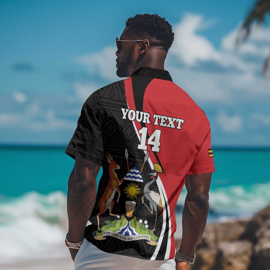 Afro Uganda Rugby Custom Hawaiian Shirt Go Cranes - African Pattern LT14