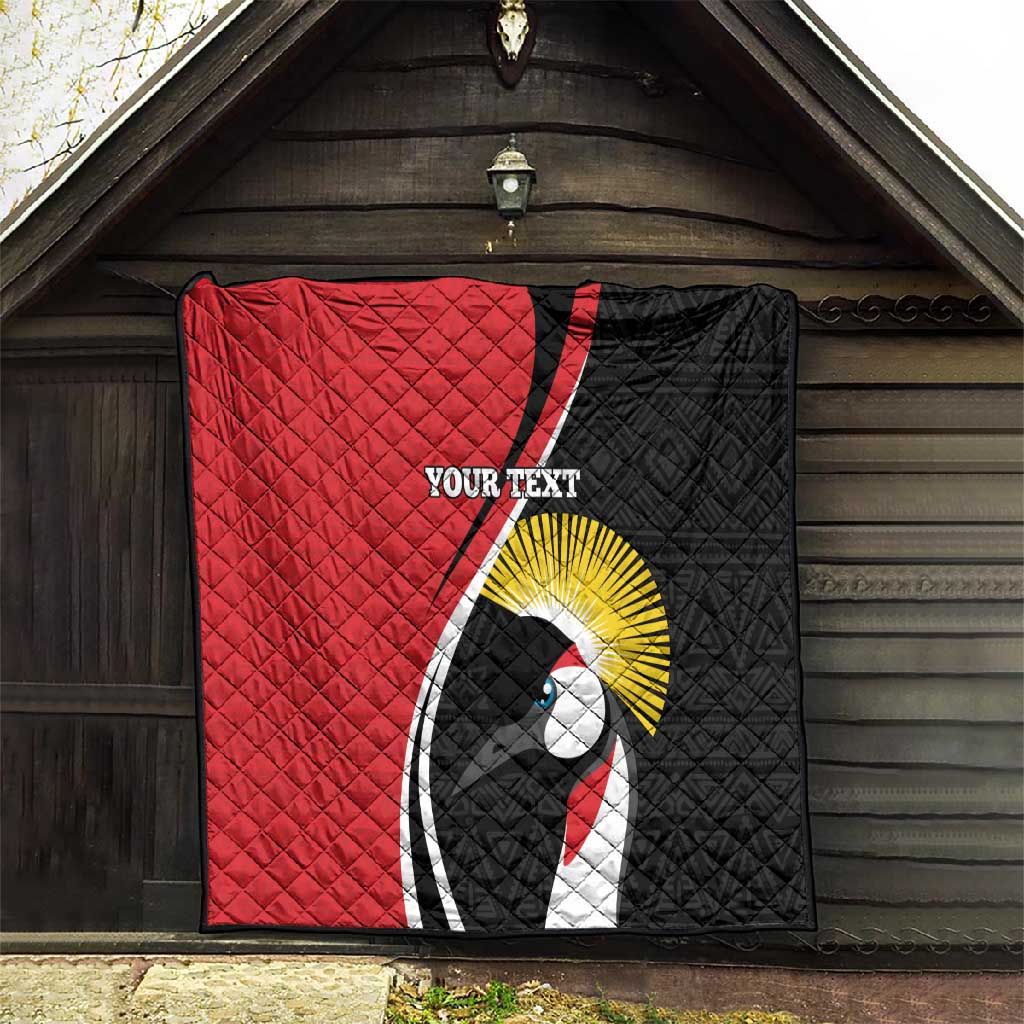 Afro Uganda Rugby Custom Quilt Go Cranes - African Pattern LT14